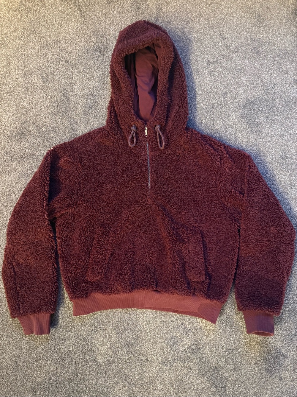 lululemon athletica Plush Half-Zip Hoodie Sweater - Deep Burgundy